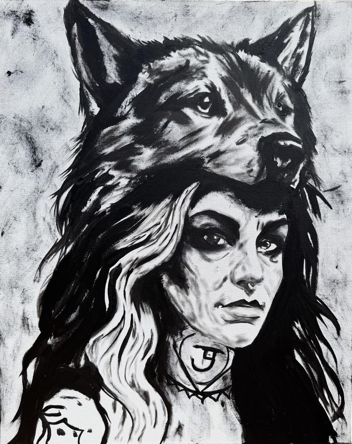 Lone Wolf — Acrylic on canvas by Tanya Mac
