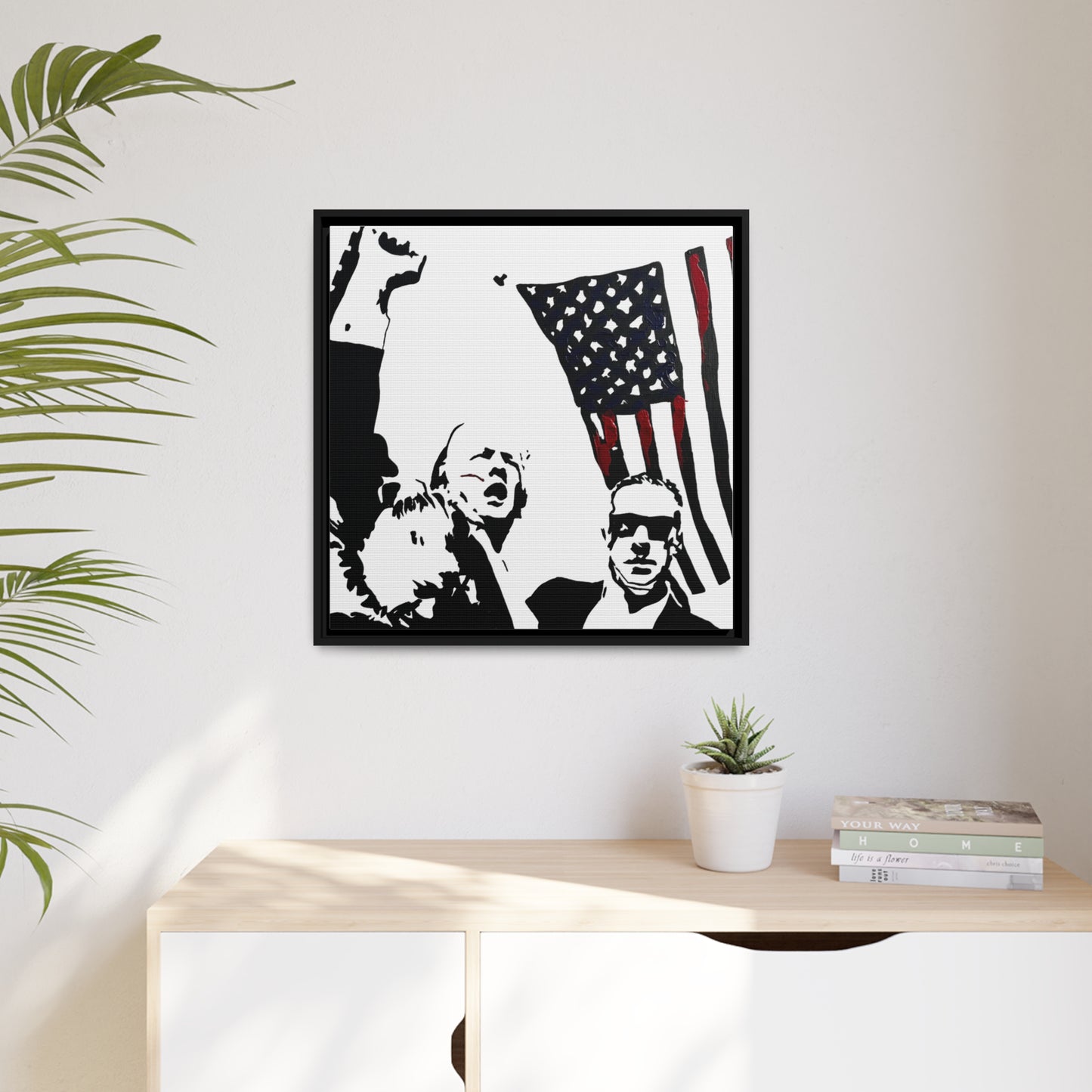 Fight Framed Canvas Print