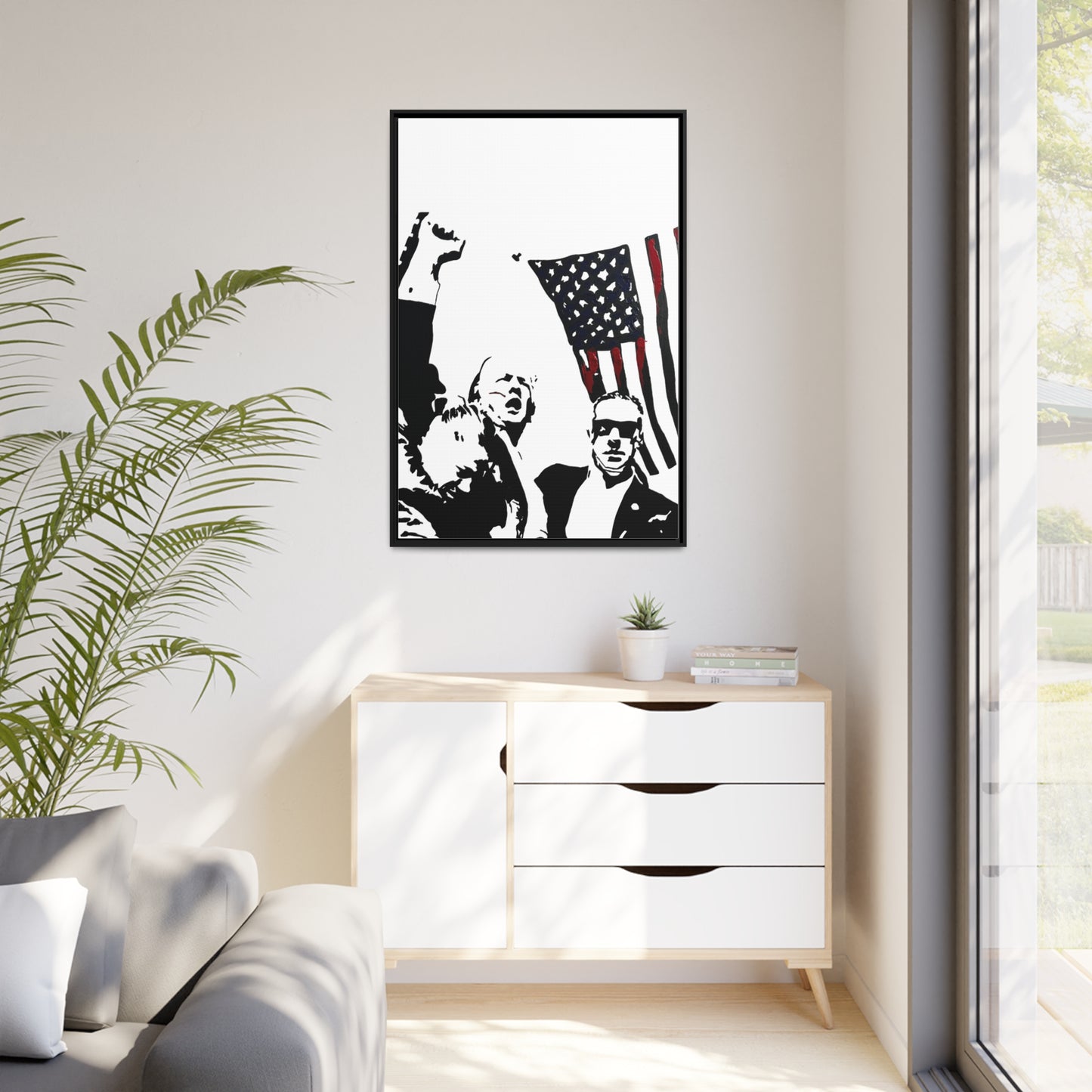 Fight Framed Canvas Print