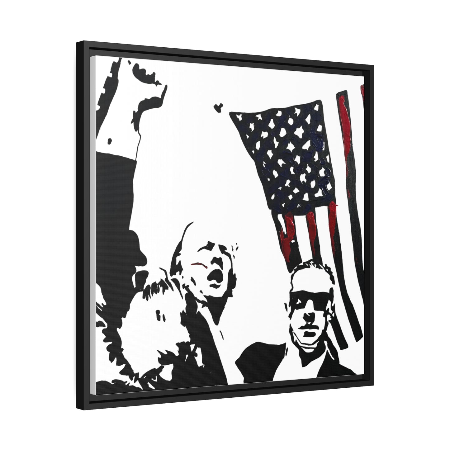 Fight Framed Canvas Print