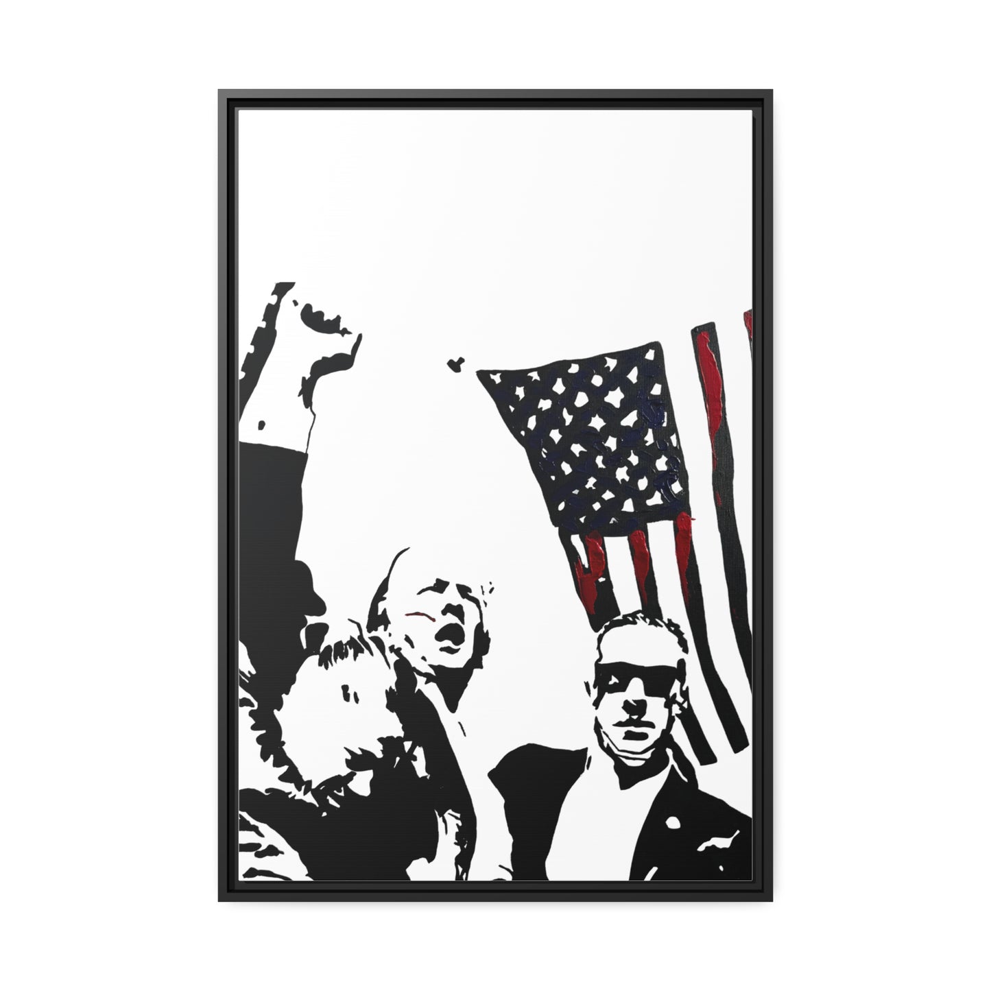 Fight Framed Canvas Print