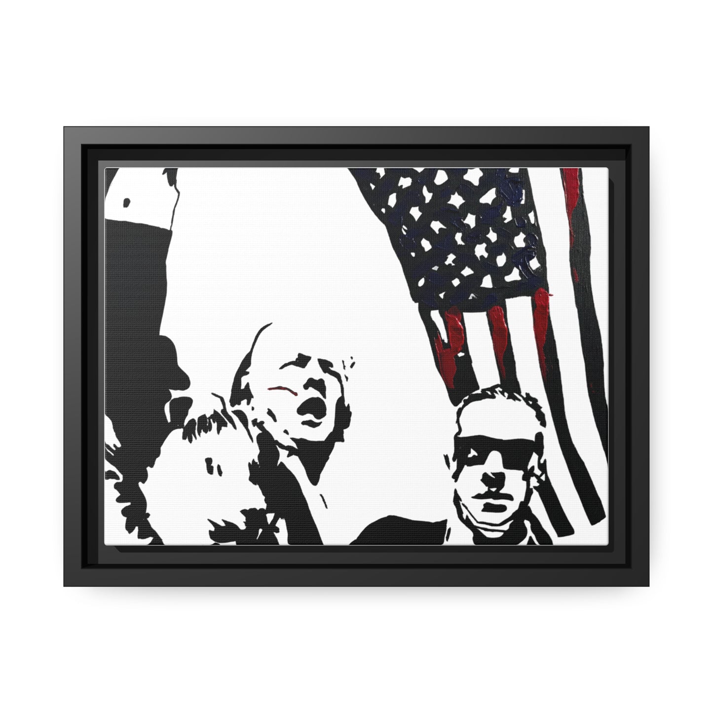 Fight Framed Canvas Print