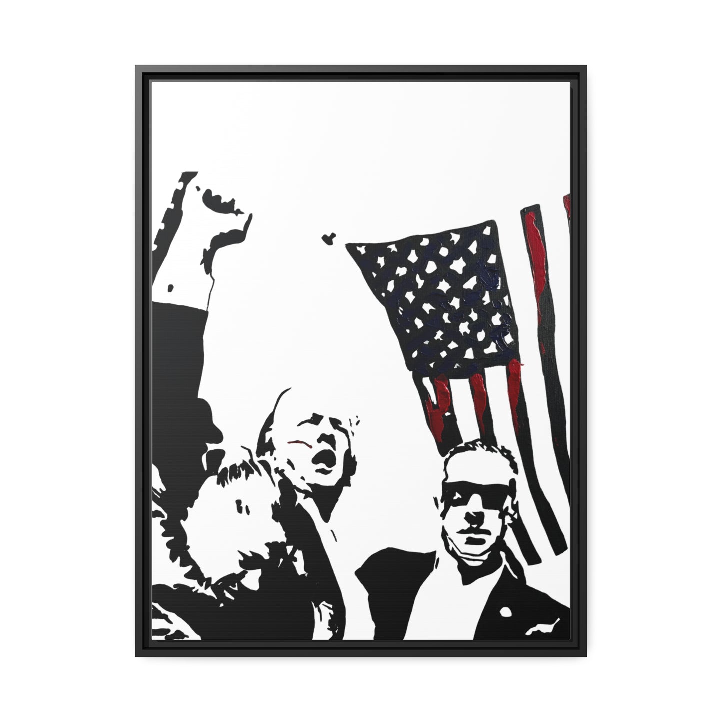 Fight Framed Canvas Print