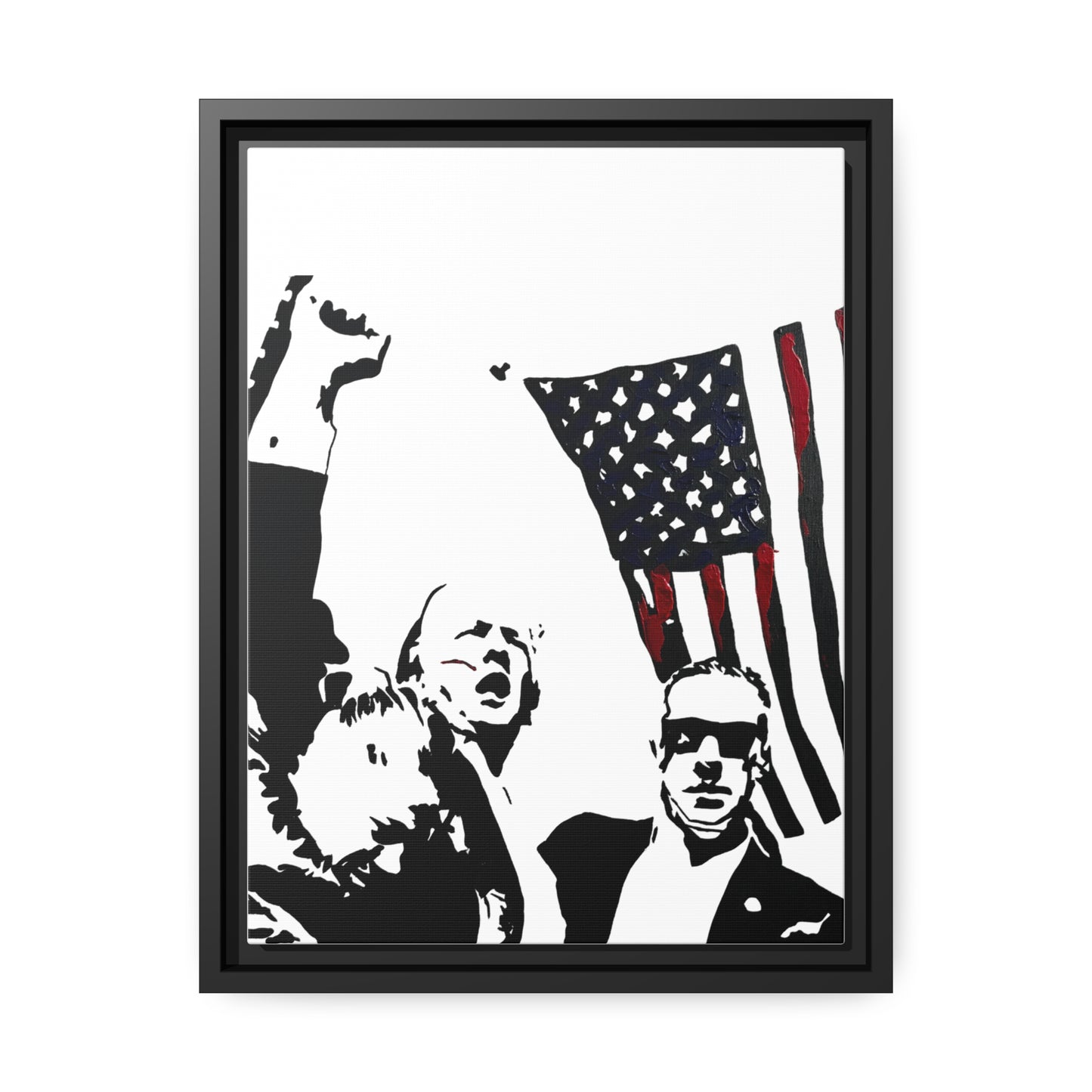 Fight Framed Canvas Print