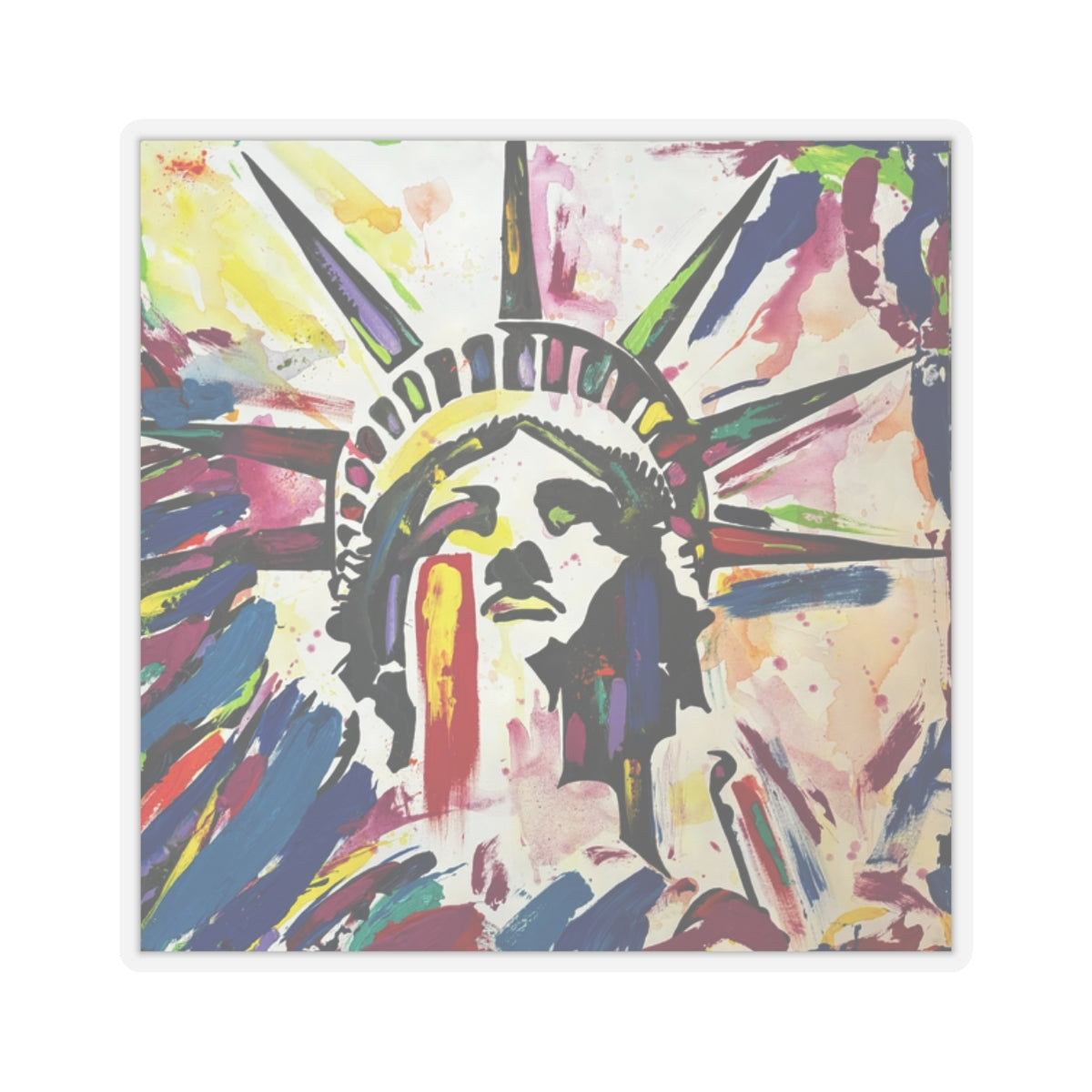 Colorful Lady Liberty Stickers