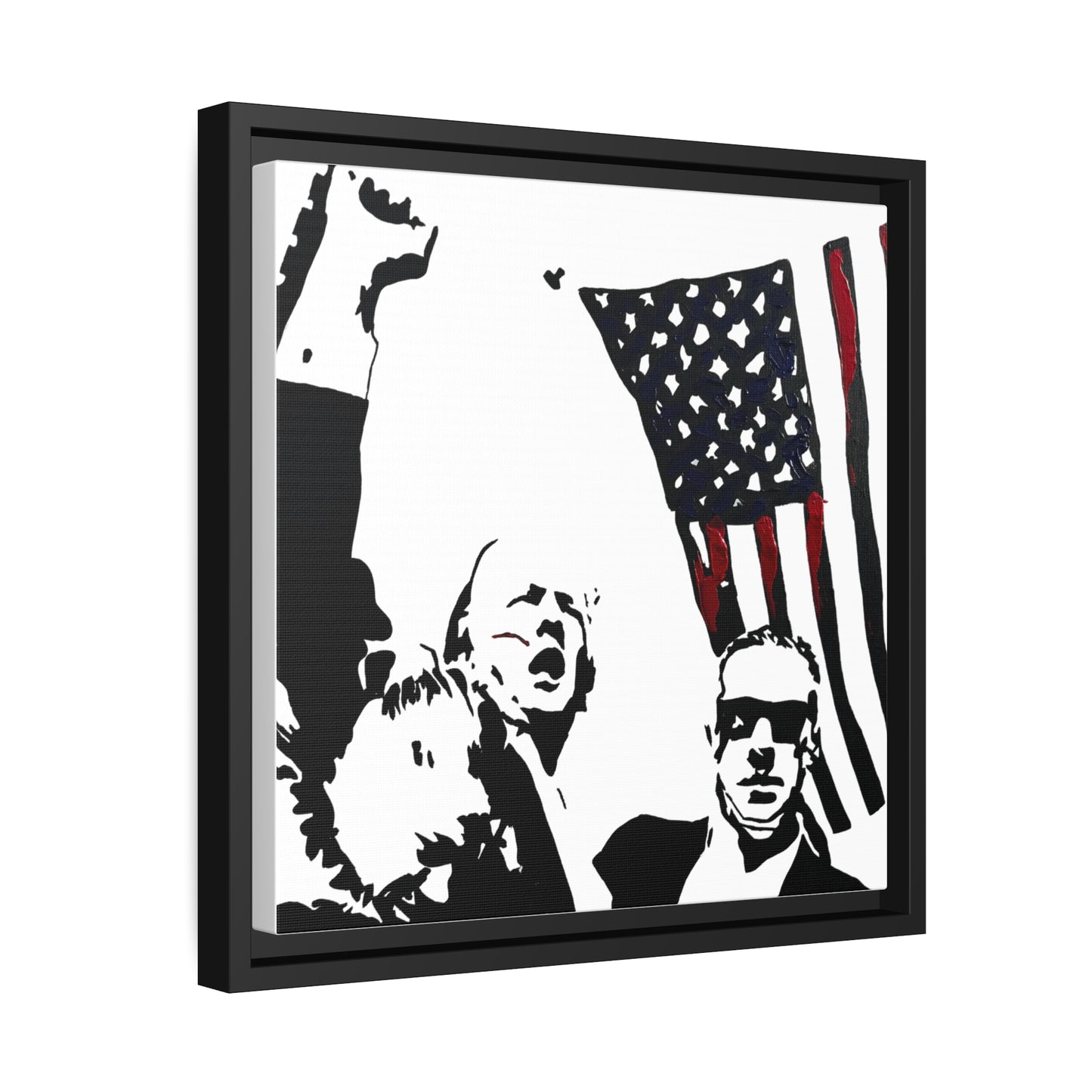 Fight Framed Canvas Print