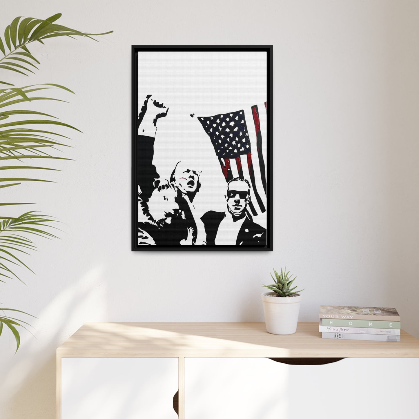 Fight Framed Canvas Print